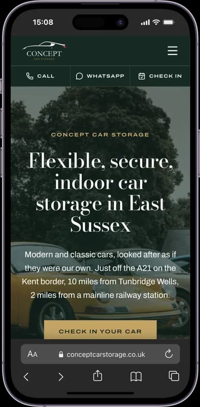 Concept Car Storage mobile screenshot