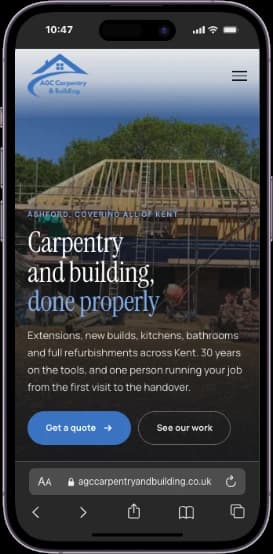 AGC Carpentry & Building Services mobile screenshot