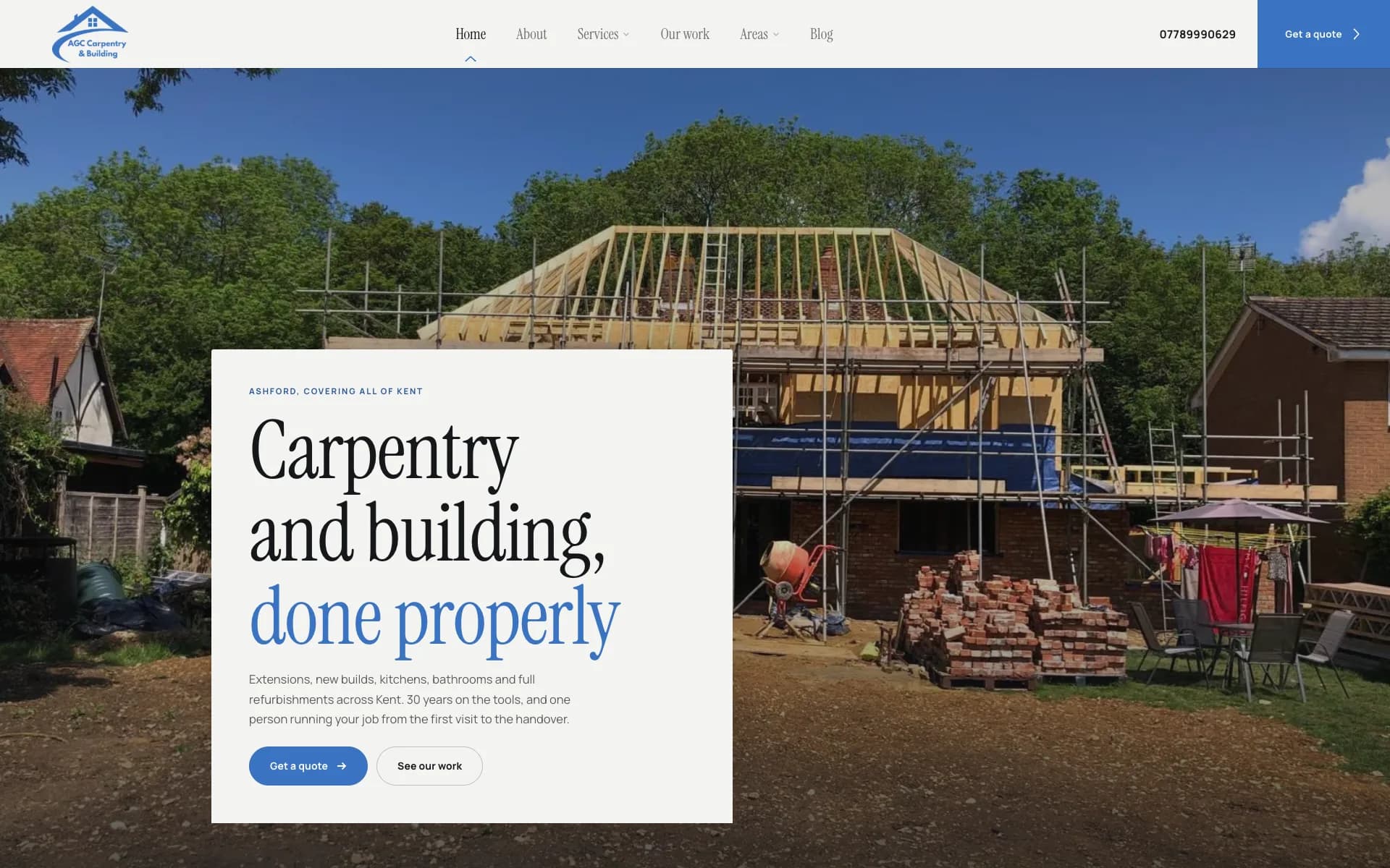 AGC Carpentry & Building Services desktop screenshot