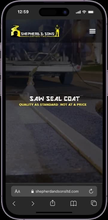 Sheperd & Sons Contracting mobile screenshot